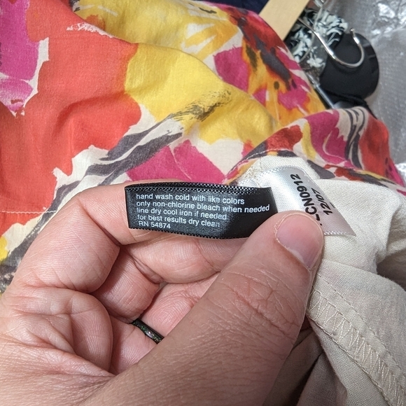 The Limited Floral A Line Silk Blend Skirt Sz 6 - Picture 10 of 10